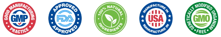 GMP, FDA Registered Facility, 100% Natural, Made in USA